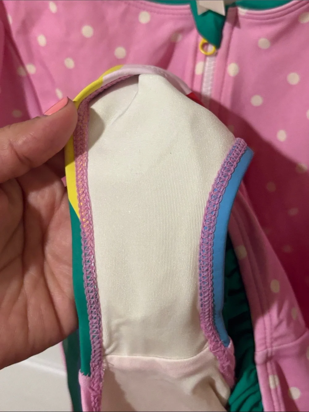 Matilda Jane Pink Polka Dot Rainbow  One-Piece Swimsuit